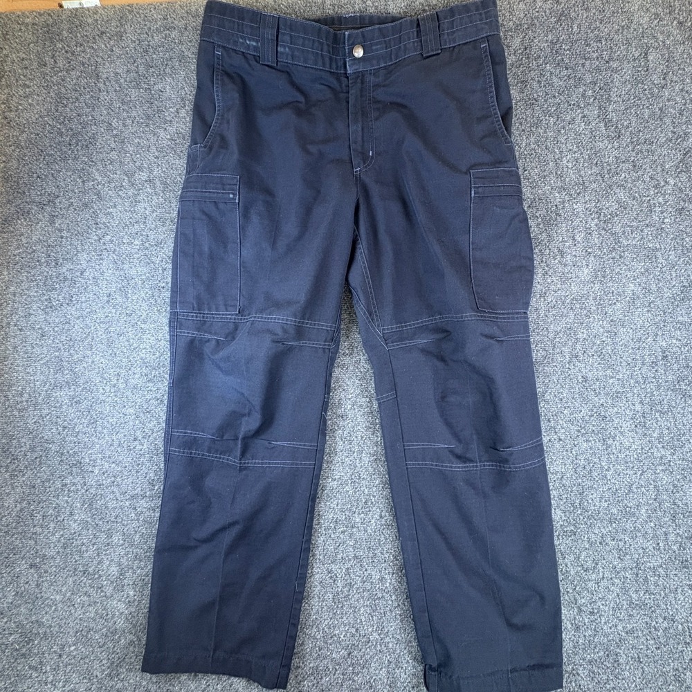 Blauer Uniform Cargo‎ Pants Mens 34x29 Dark Navy Ripstop Cotton Straight Leg